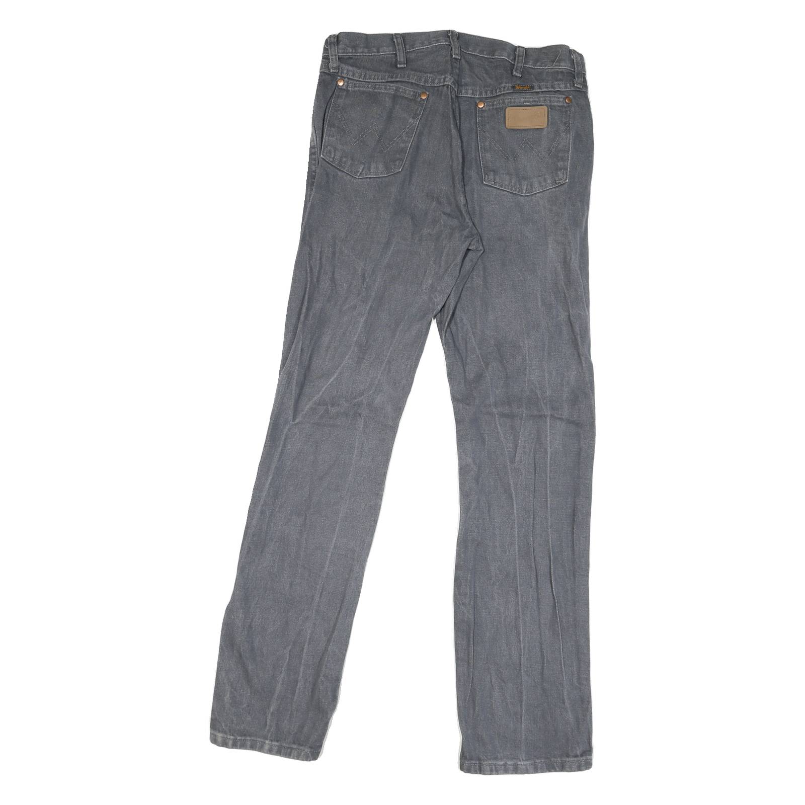 WRANGLER Mens Classic Blue Jeans Denim Medium W34 L33 Comfortable Zip Closure