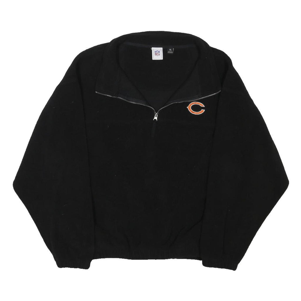 NFL Mens Black Pullover Jumper V-Neck Polyester Blend XL Casual Sportswear
