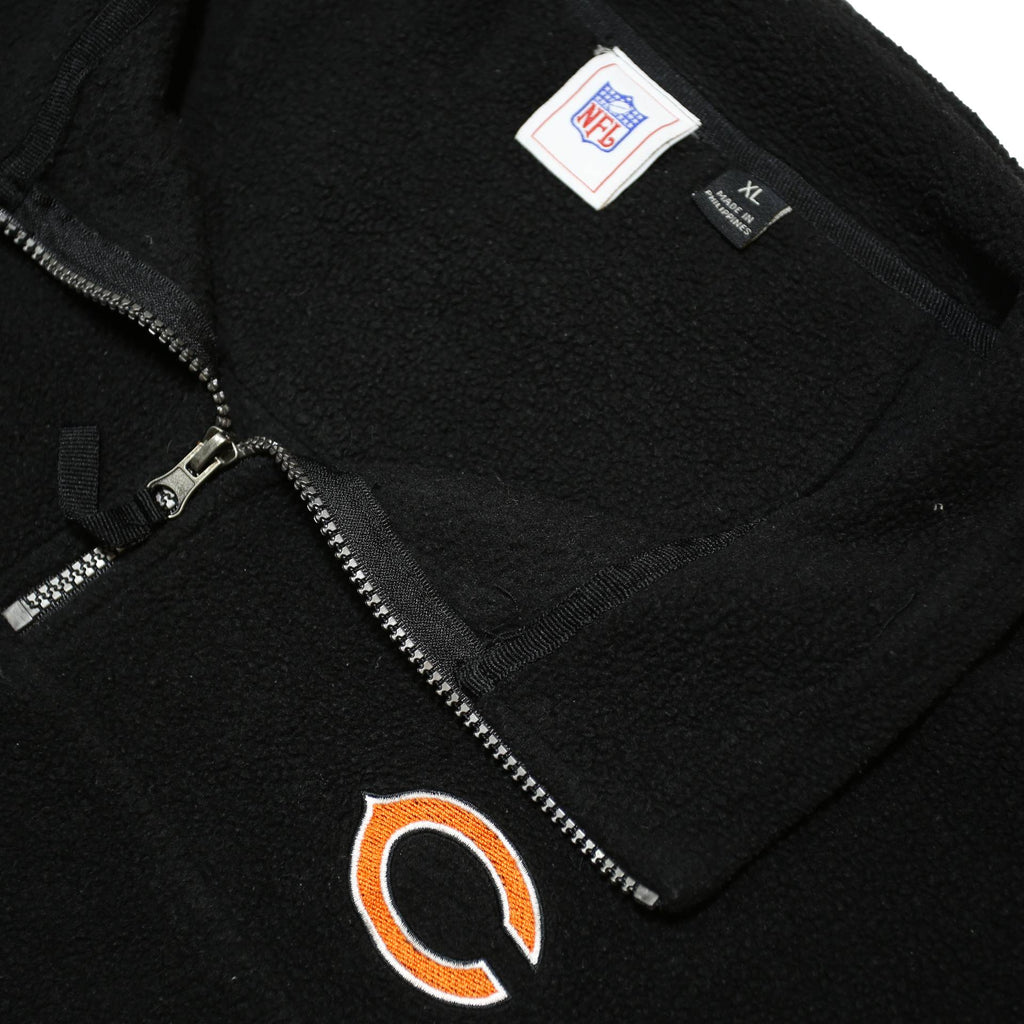 NFL Mens Black Pullover Jumper V-Neck Polyester Blend XL Casual Sportswear