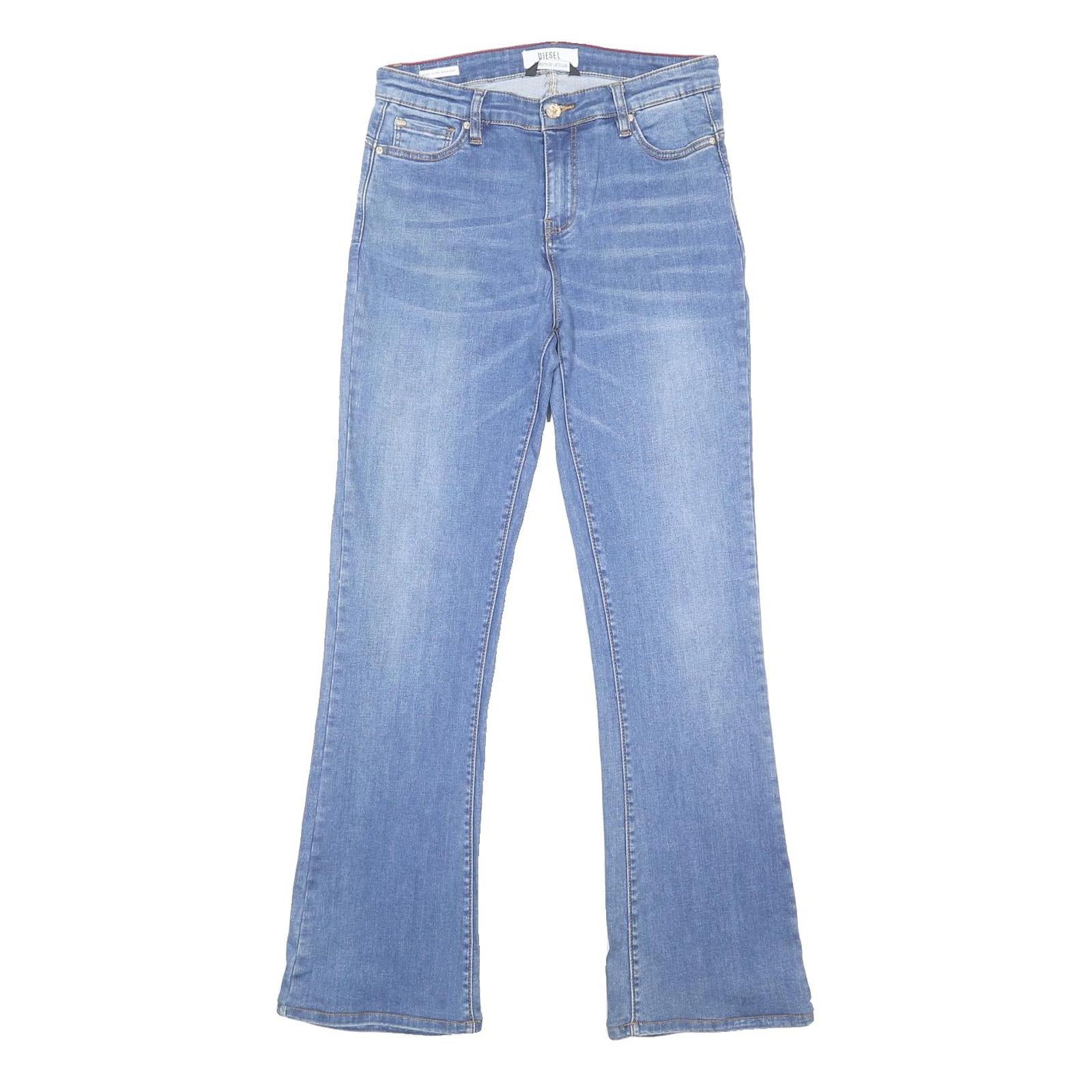 DIESEL Womens Jeans Blue Regular Flared Denim Medium W30 L31 Comfortable Stylish