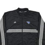ADIDAS Mens Black White Eastview Hockey Track Jacket XL Polyester Blend Zip