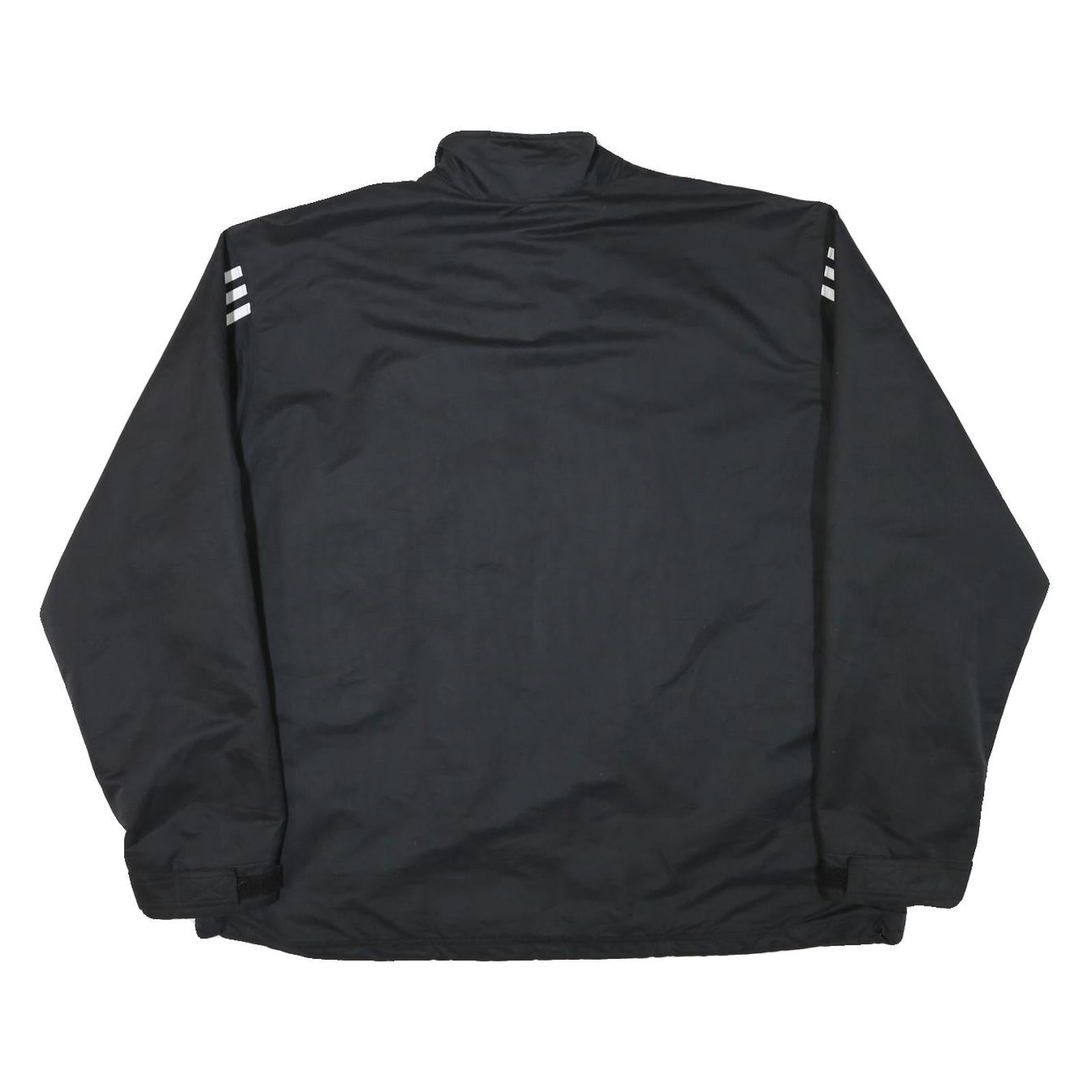 ADIDAS Mens Black White Eastview Hockey Track Jacket XL Polyester Blend Zip