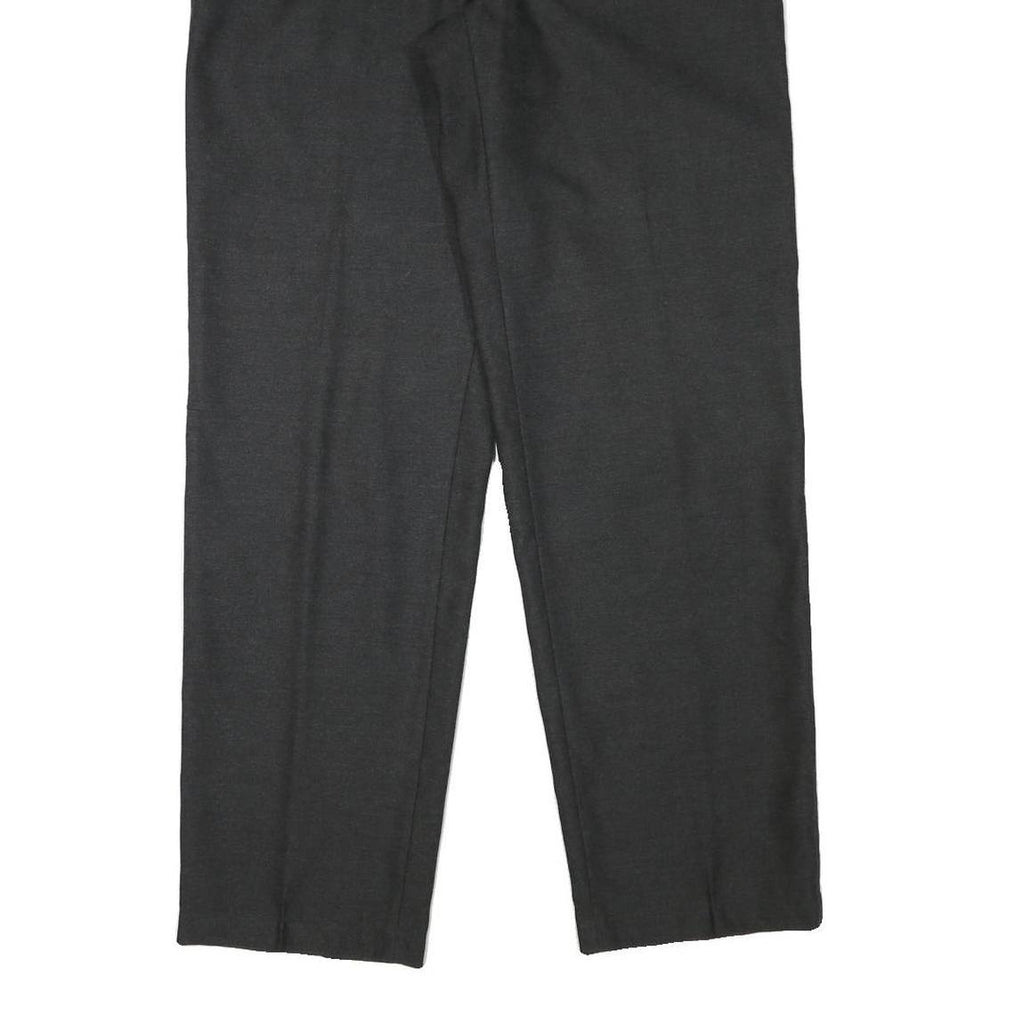 WARREN PARKER Mens Polyester Blend Black Regular Fit Straight Leg Trousers W34