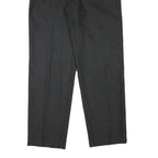 WARREN PARKER Mens Polyester Blend Black Regular Fit Straight Leg Trousers W34