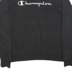 CHAMPION Mens Black Cotton Blend Crew Neck S Sweatshirt Classic Logo Crewneck