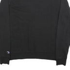 CHAMPION Mens Black Cotton Blend Crew Neck S Sweatshirt Classic Logo Crewneck