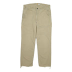 CARHARTT Mens Cotton Beige Relaxed Fit Straight Trousers W38 L30 Workwear