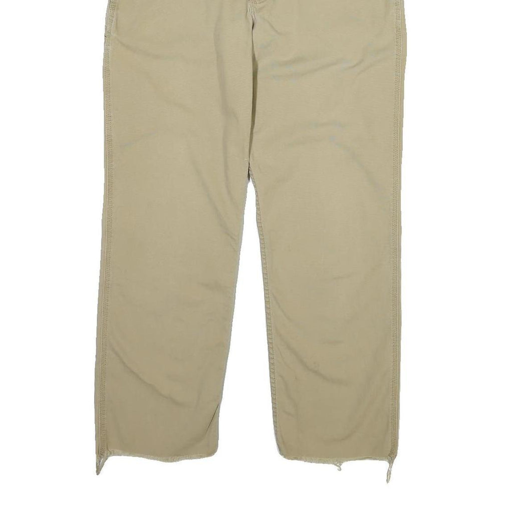 CARHARTT Mens Cotton Beige Relaxed Fit Straight Trousers W38 L30 Workwear