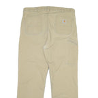 CARHARTT Mens Cotton Beige Relaxed Fit Straight Trousers W38 L30 Workwear