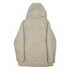 NEXT Womens Beige Jacket UK 8 Polyester Blend Hooded Zip Plain Casual Outerwear