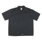 DICKIES Mens Black Cotton Blend Short Sleeve Work Shirt 2XL Casual Durable