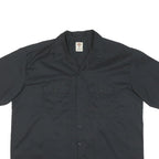 DICKIES Mens Black Cotton Blend Short Sleeve Work Shirt 2XL Casual Durable