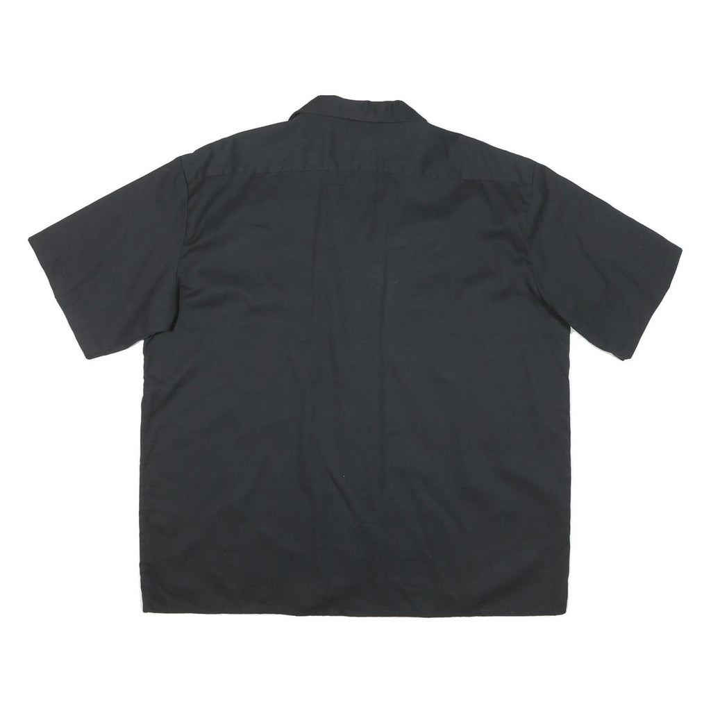 DICKIES Mens Black Cotton Blend Short Sleeve Work Shirt 2XL Casual Durable