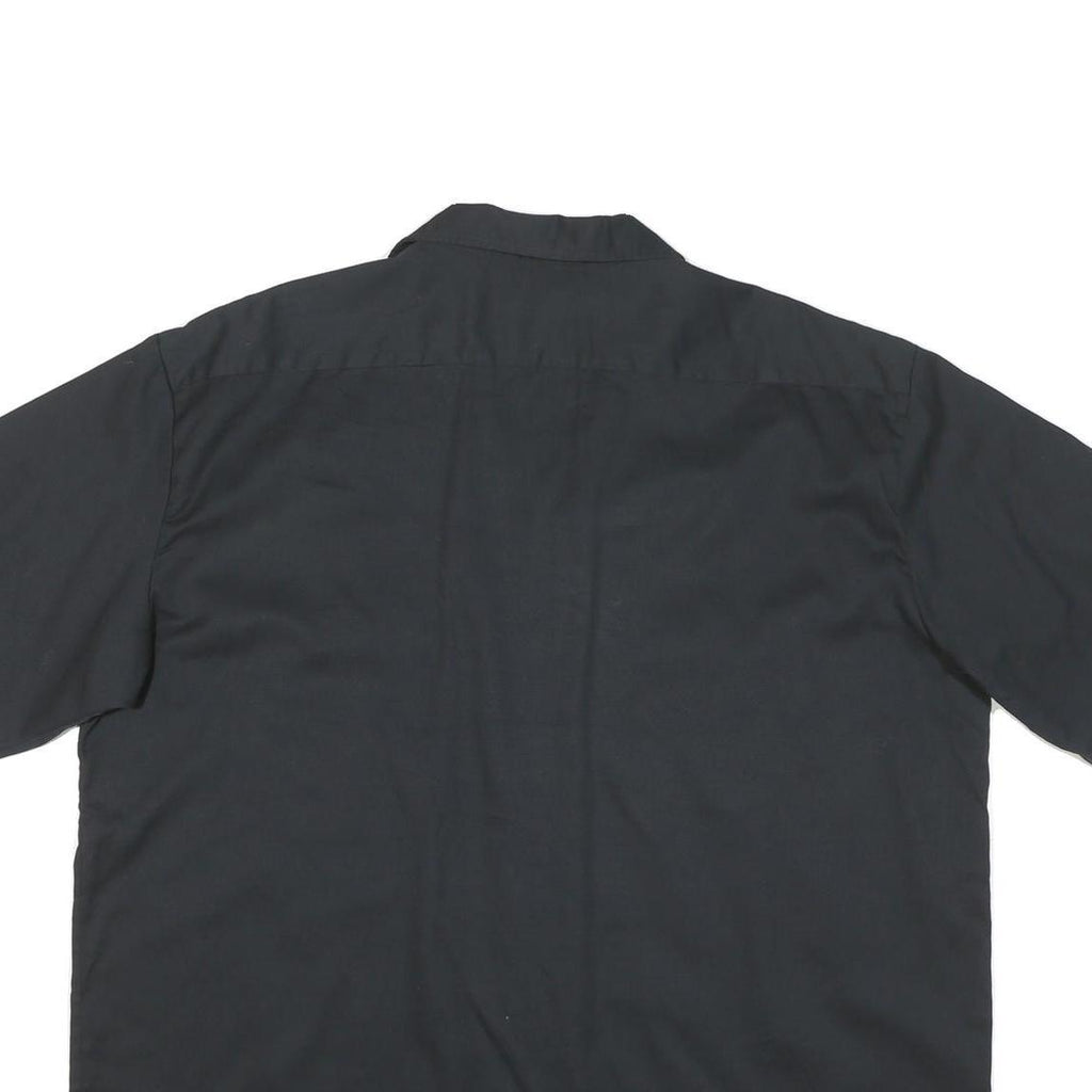 DICKIES Mens Black Cotton Blend Short Sleeve Work Shirt 2XL Casual Durable
