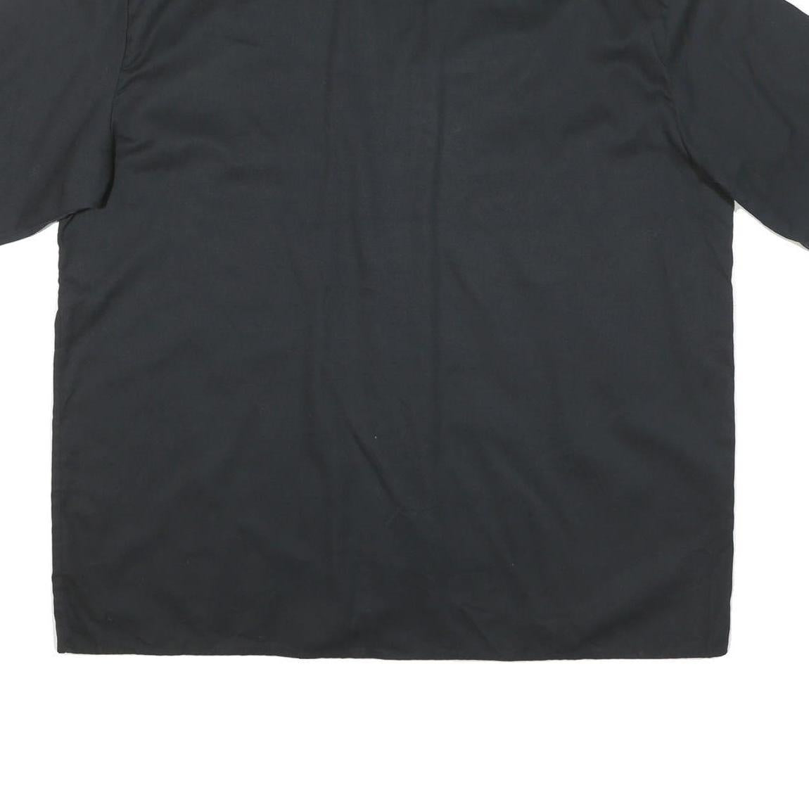 DICKIES Mens Black Cotton Blend Short Sleeve Work Shirt 2XL Casual Durable