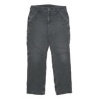 CARHARTT Mens Cotton Black Relaxed Straight Trousers W33 L32 Workwear Durable