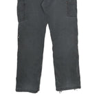 CARHARTT Mens Cotton Black Relaxed Straight Trousers W33 L32 Workwear Durable