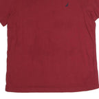 NAUTICA Mens Maroon XL Plain T-Shirt Short Sleeve Crew Neck Cotton Comfort