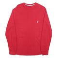 POLO RALPH LAUREN Mens Red Long Sleeve Crew Neck T-Shirt S Cotton Classic