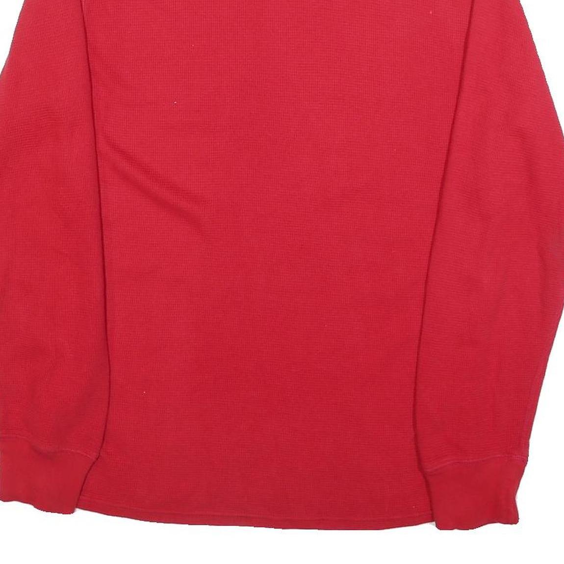 POLO RALPH LAUREN Mens Red Long Sleeve Crew Neck T-Shirt S Cotton Classic
