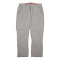 MAMMUT Mens Polyester Light Grey Zip Regular Fit Trousers W36 L32 Outdoor Hiking