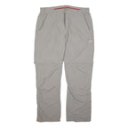 MAMMUT Mens Polyester Light Grey Zip Regular Fit Trousers W36 L32 Outdoor Hiking