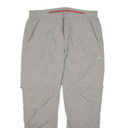 MAMMUT Mens Polyester Light Grey Zip Regular Fit Trousers W36 L32 Outdoor Hiking