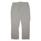 MAMMUT Mens Polyester Light Grey Zip Regular Fit Trousers W36 L32 Outdoor Hiking