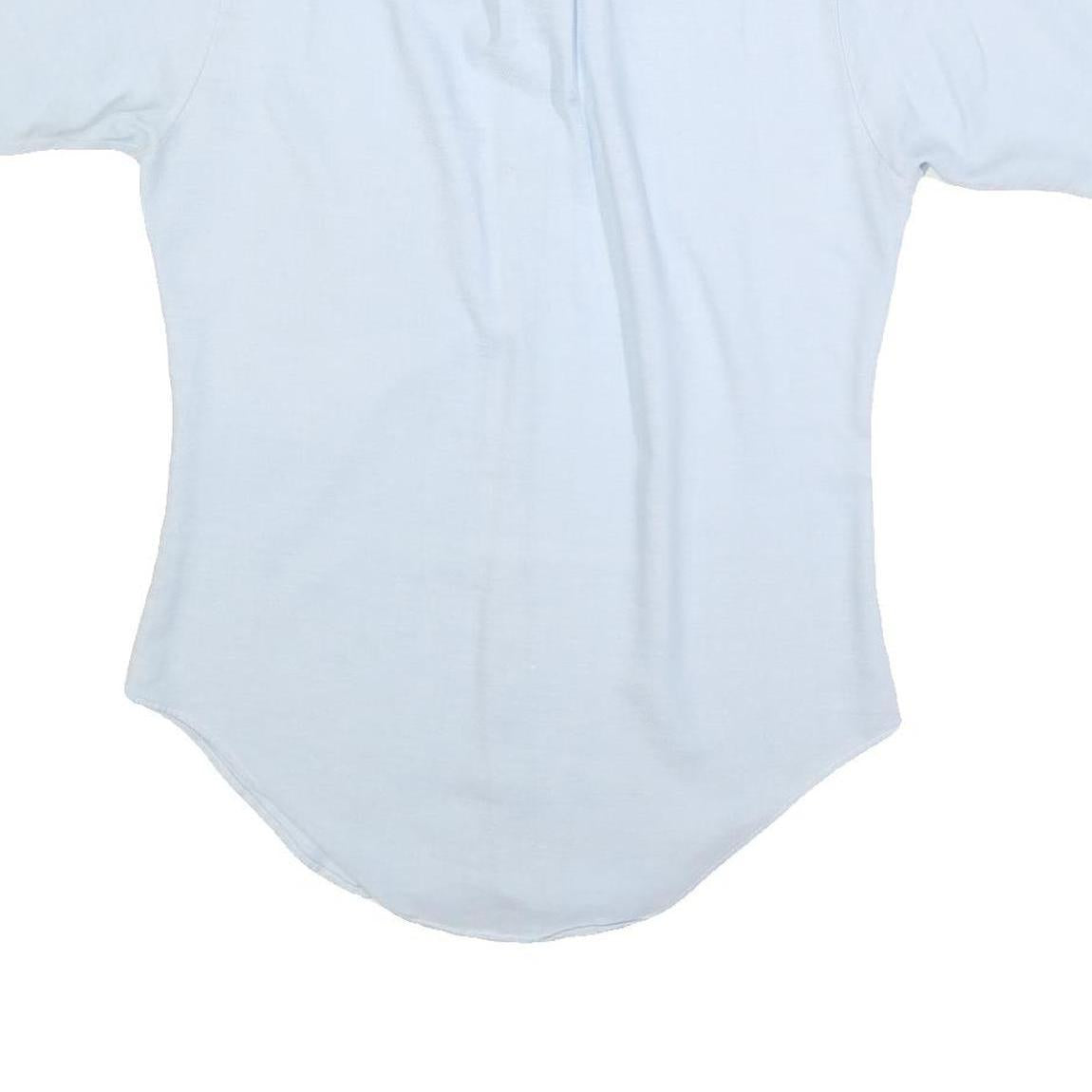 SHIRT CRAFT Mens Blue Plain Shirt S Casual Button Down Short Sleeve Cotton Blend