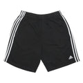 ADIDAS Mens Black Casual Cotton Blend Sports Shorts L W30 Three Stripe