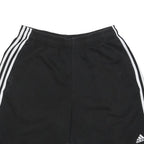ADIDAS Mens Black Casual Cotton Blend Sports Shorts L W30 Three Stripe