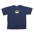 NIKE Mens Blue Cal Graphic T-Shirt XL Short Sleeve Crew Neck Cotton Blend