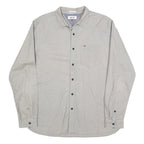 HILFIGER DENIM Mens Beige Cotton Blend Shirt L Casual Classic Button Down