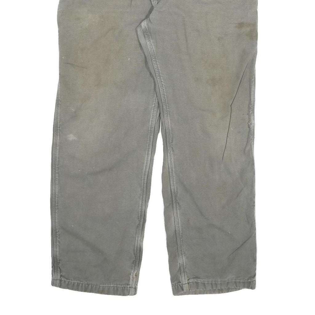 CARHARTT Mens Jeans Grey Relaxed Straight Denim W40 L32 Workwear Zip Closure