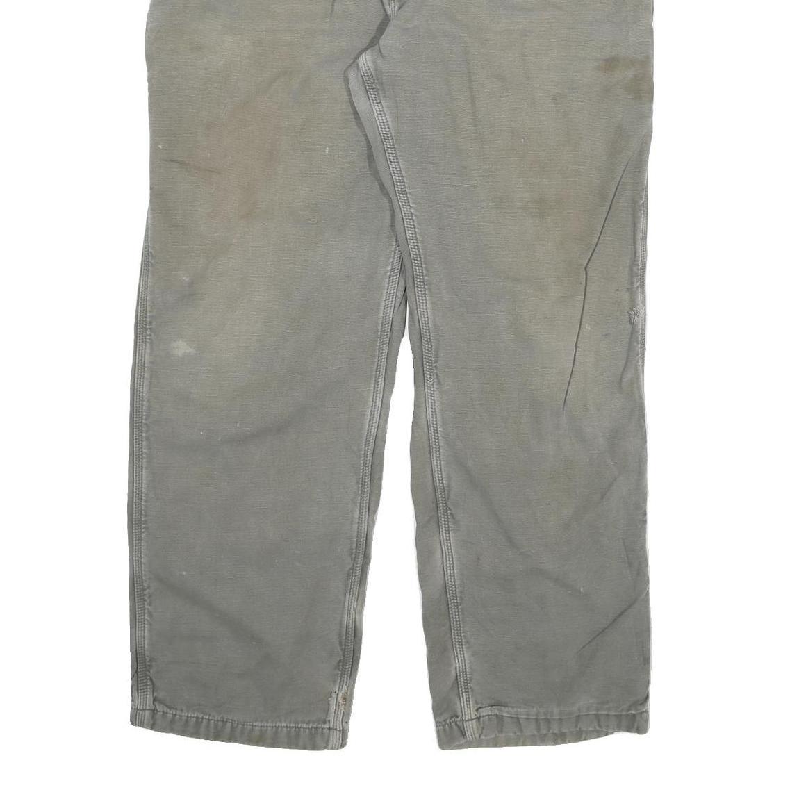 CARHARTT Mens Jeans Grey Relaxed Straight Denim W40 L32 Workwear Zip Closure