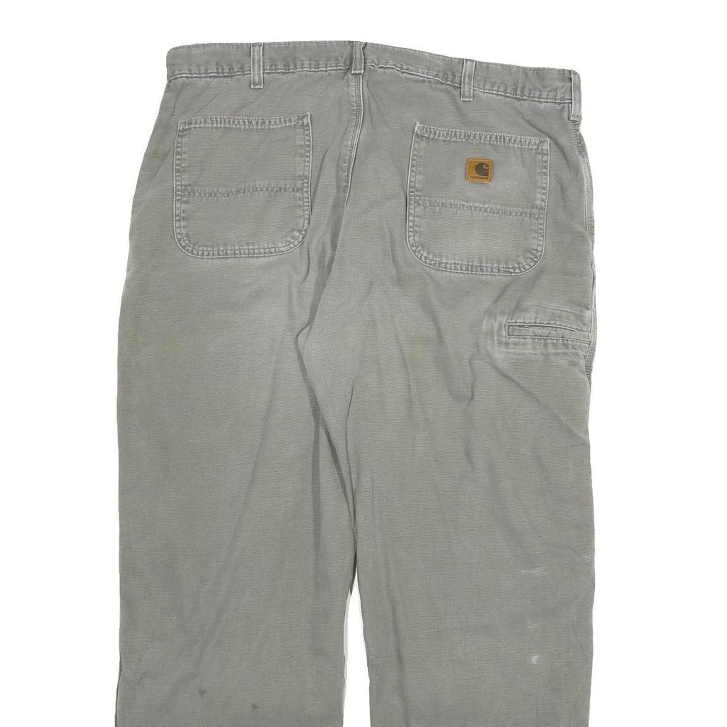 CARHARTT Mens Jeans Grey Relaxed Straight Denim W40 L32 Workwear Zip Closure