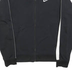 NIKE Mens Black & White Track Jacket M Polyester Zip Athletic Sportswear