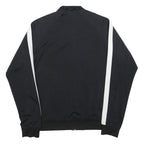 NIKE Mens Black & White Track Jacket M Polyester Zip Athletic Sportswear