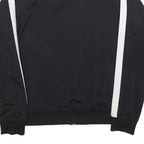 NIKE Mens Black & White Track Jacket M Polyester Zip Athletic Sportswear