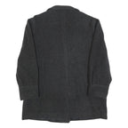 MISS SMITH Womens Charcoal Wool Button Jacket L Woven Classic Tailored