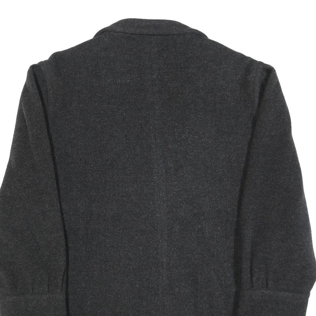 MISS SMITH Womens Charcoal Wool Button Jacket L Woven Classic Tailored