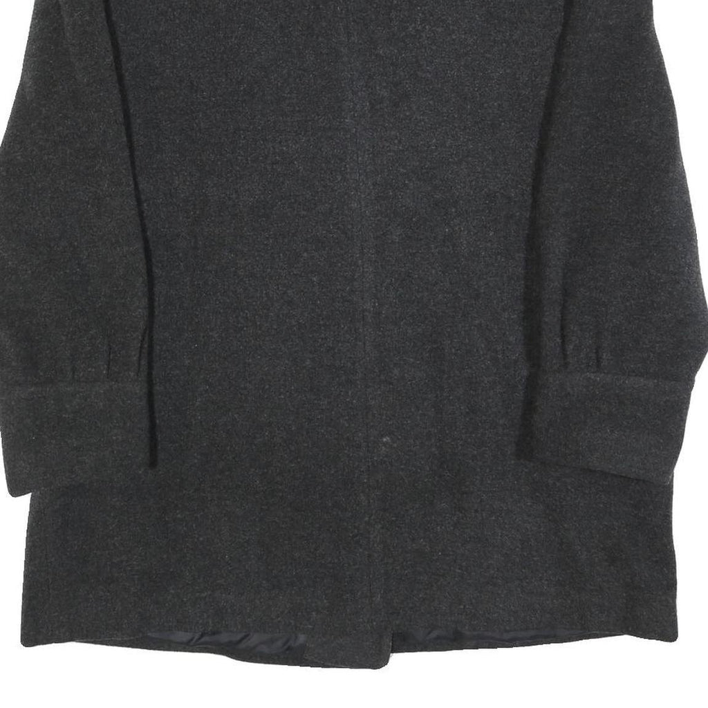 MISS SMITH Womens Charcoal Wool Button Jacket L Woven Classic Tailored