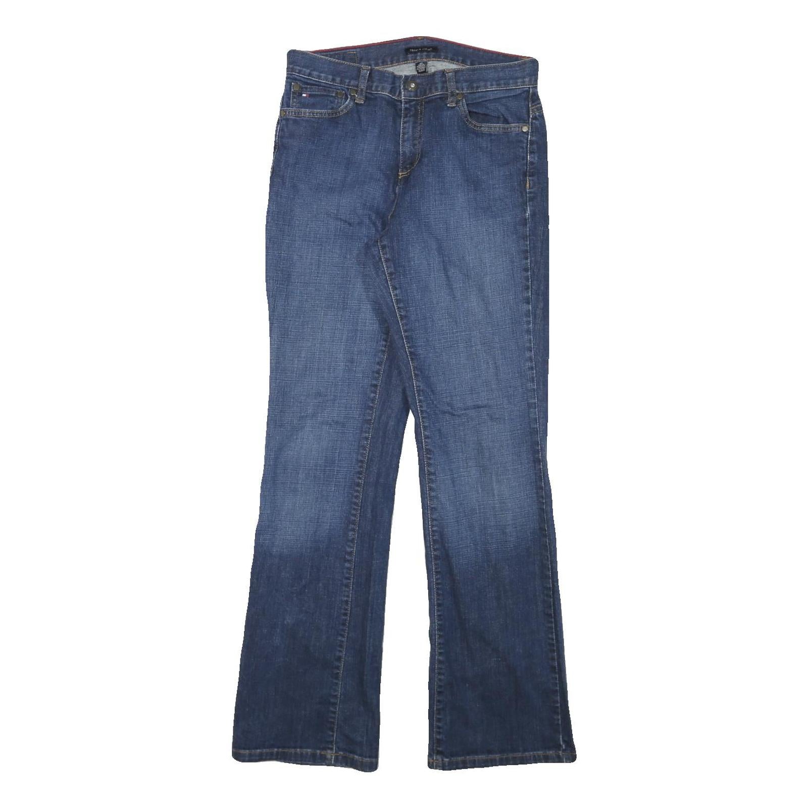 TOMMY HILFIGER Womens Jeans Blue Regular Straight Denim Medium W28 L30 Stylish