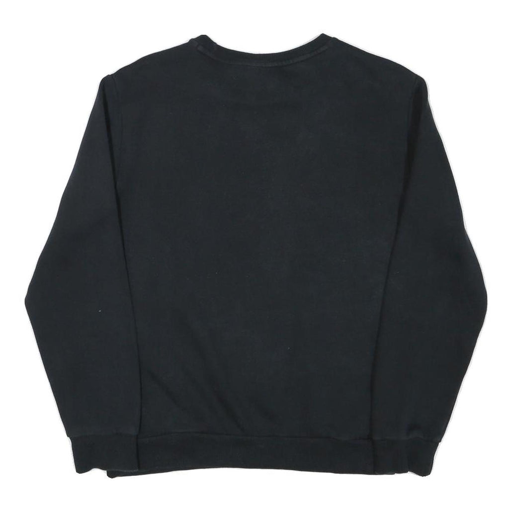 PUMA Mens Black Cotton Blend Crew Neck Sweatshirt S Logo Print Casual Pullover