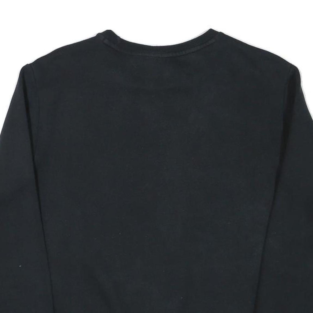 PUMA Mens Black Cotton Blend Crew Neck Sweatshirt S Logo Print Casual Pullover