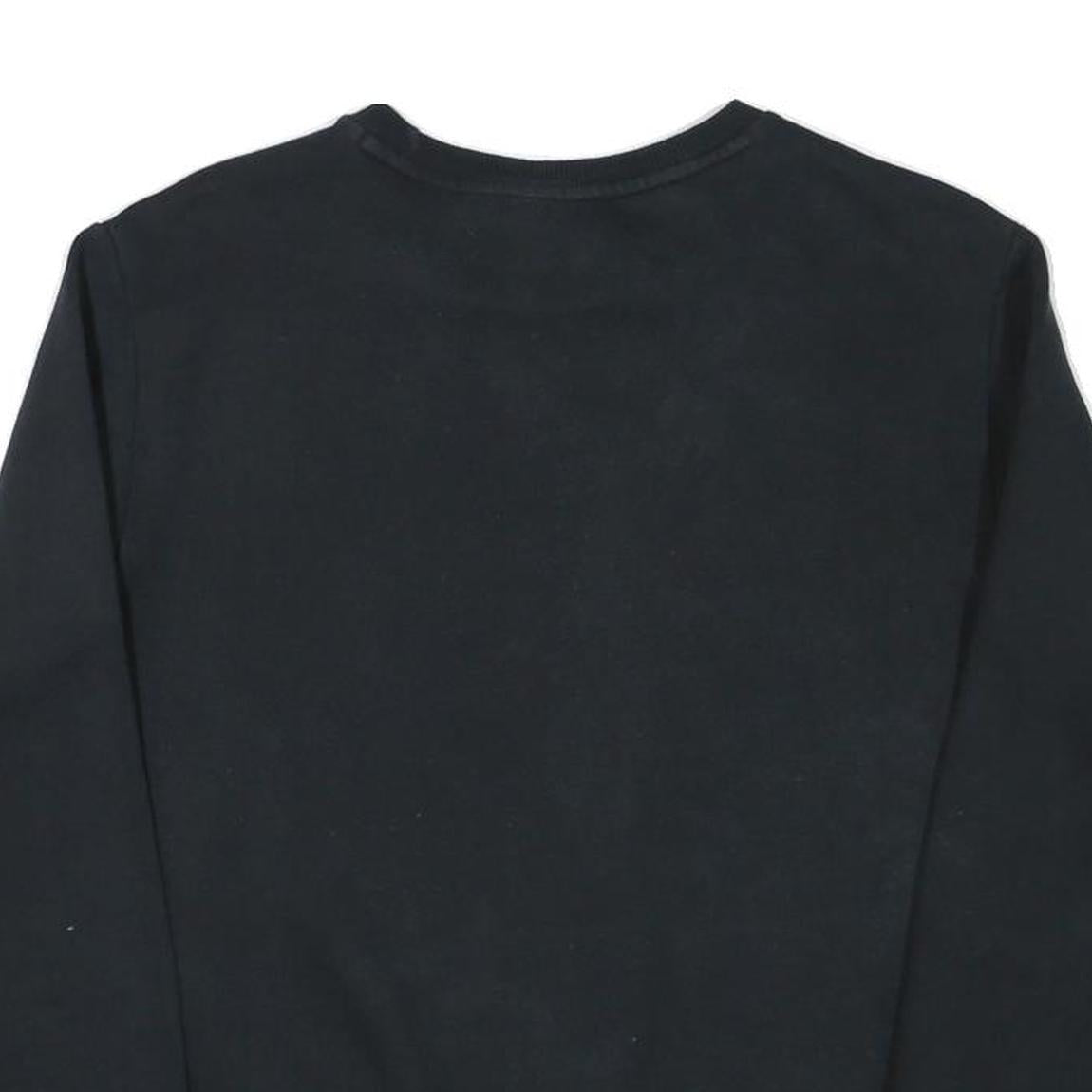 PUMA Mens Black Cotton Blend Crew Neck Sweatshirt S Logo Print Casual Pullover