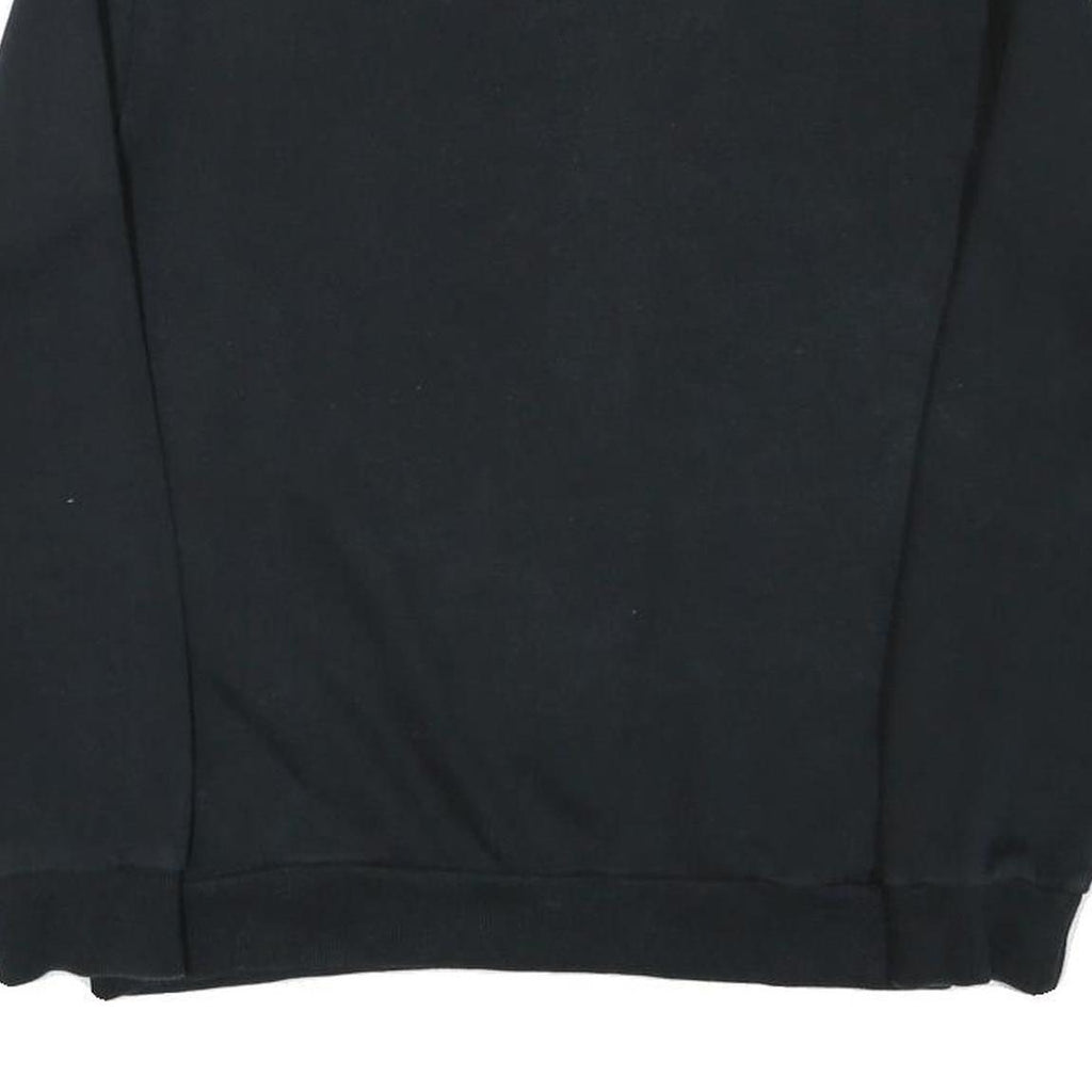 PUMA Mens Black Cotton Blend Crew Neck Sweatshirt S Logo Print Casual Pullover