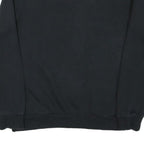 PUMA Mens Black Cotton Blend Crew Neck Sweatshirt S Logo Print Casual Pullover