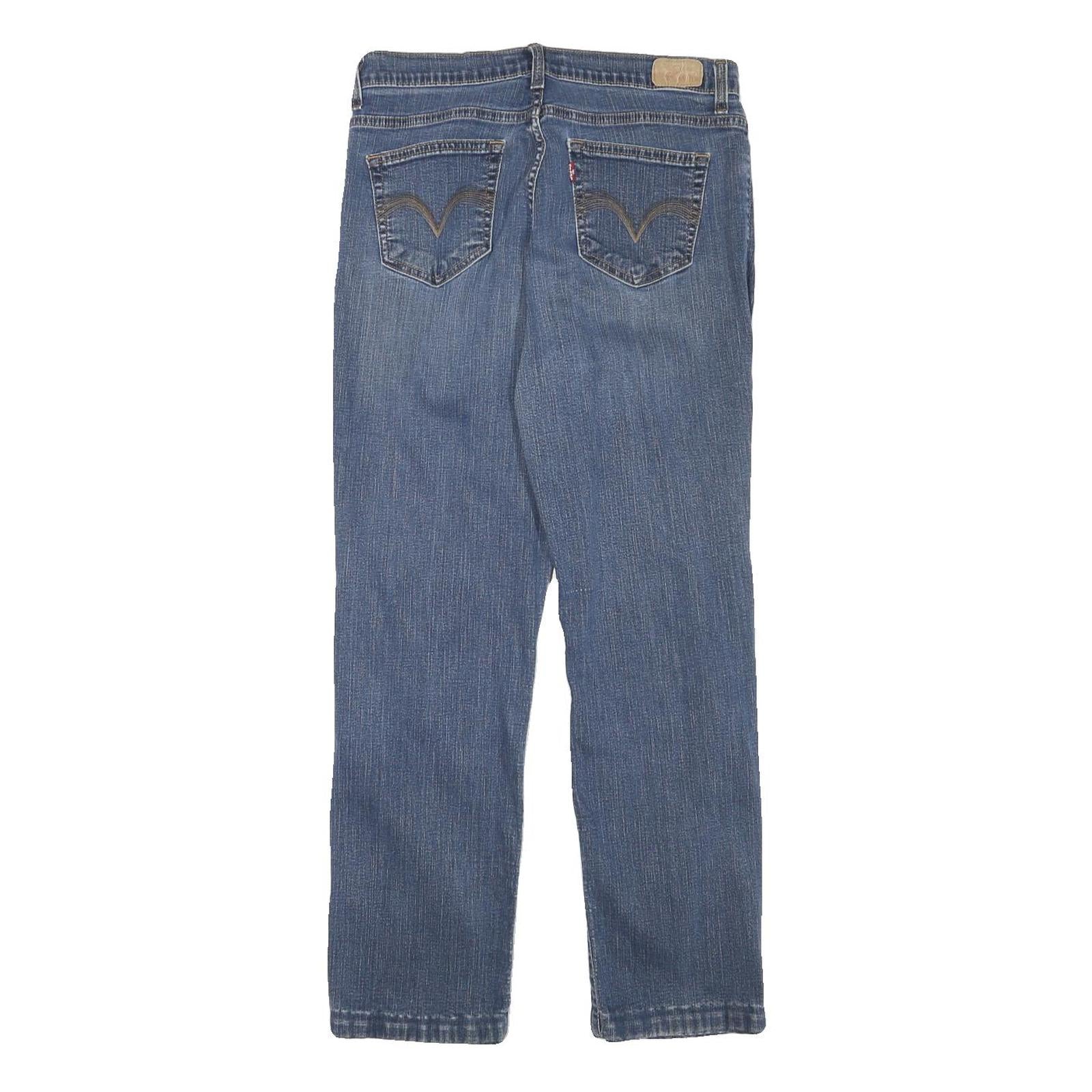 LEVI'S 512 Mens Jeans Blue Slim Straight Denim Medium W30 L28 Slim Fit Zip