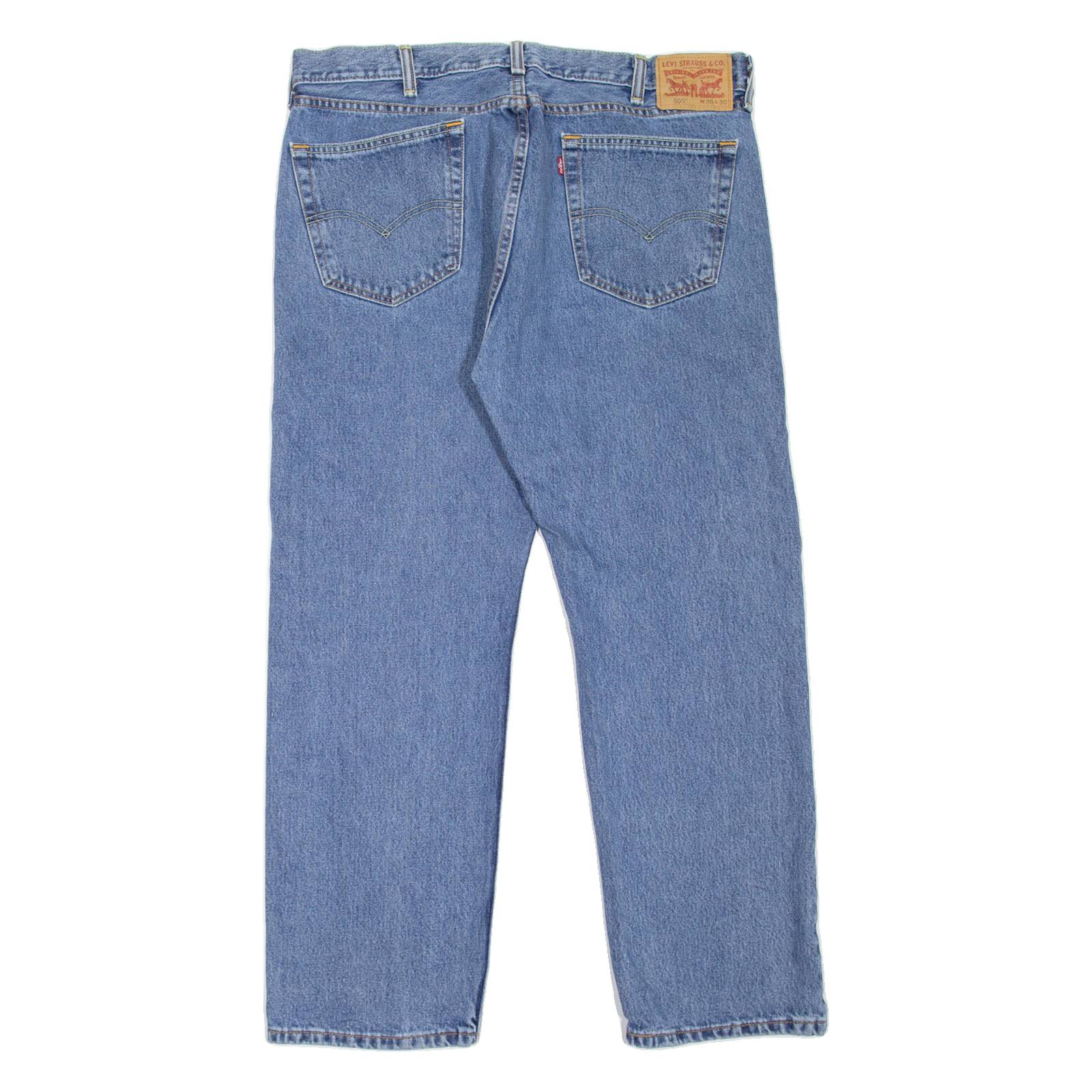 LEVI'S 505 Jeans Mens Blue Regular Straight W38 L30